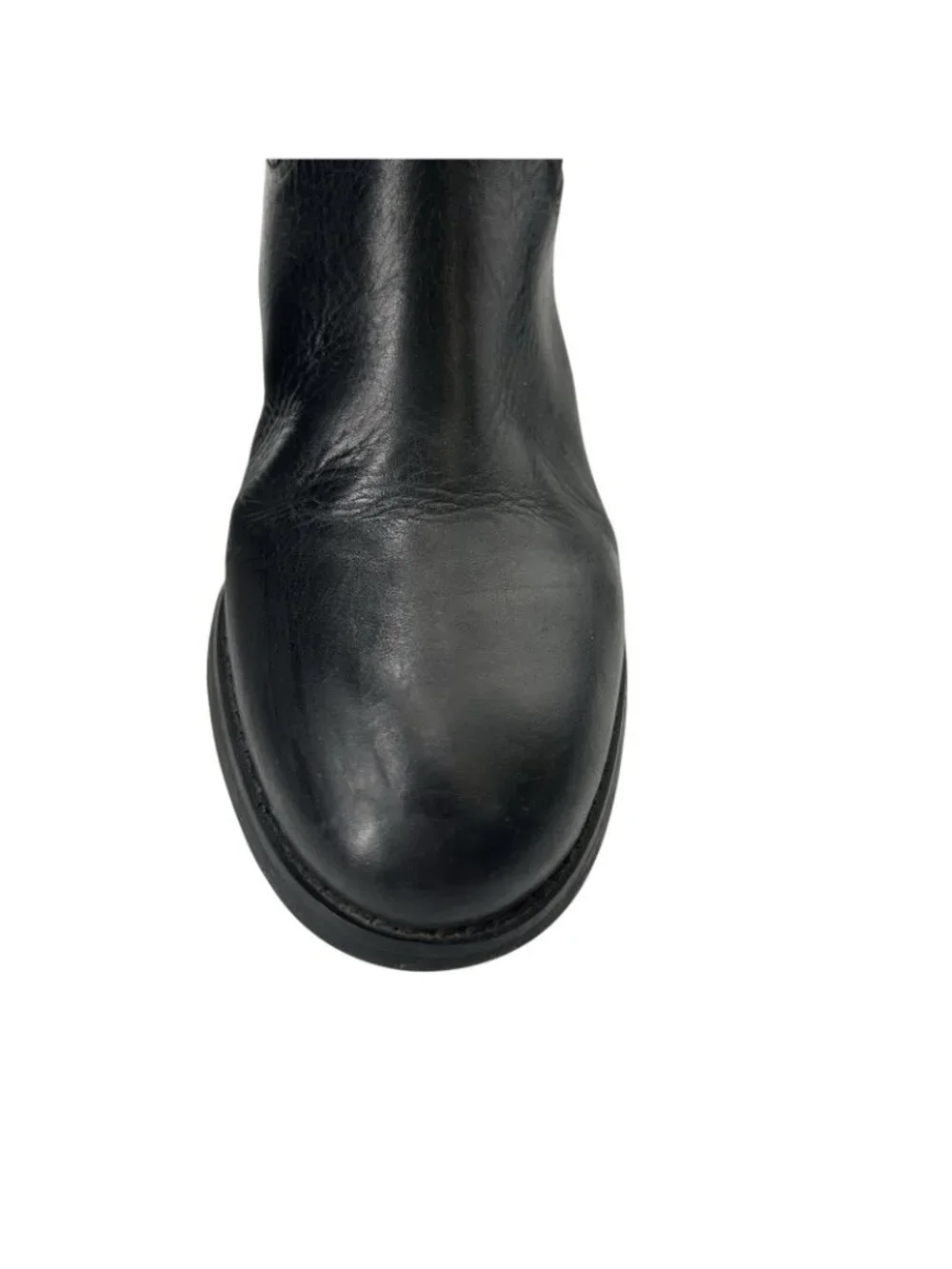 Etienne Aigner Womans Leather Boots Sz 9 Medium Knee High Boots Full Zip Side